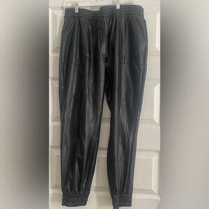 Express faux leather joggers